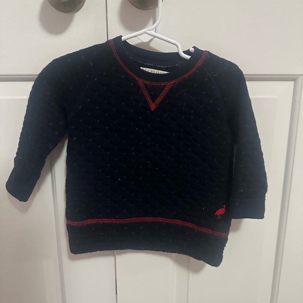 The Beaufort Bonnet Company Navy and Red Toddler Sweatshirt